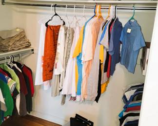 Men, woman and childen's clothes. Decorative and acid free storage boxes
