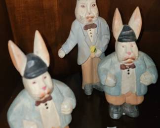 Wood Rabbit figures