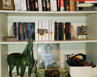 Porcelain horse- jewelry boxes and scarves