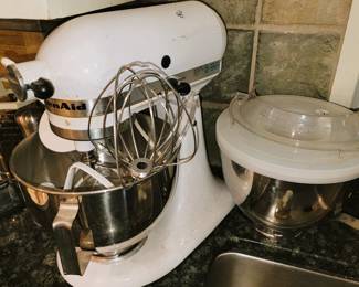 KitchenAid mixer with attachments