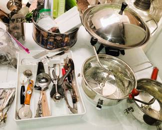 Kitchen utensils and basics. Electric wok