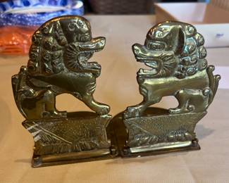 Vintage Foo dog bookends