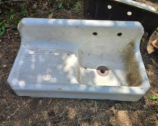 Cast Iron Sink with drain board