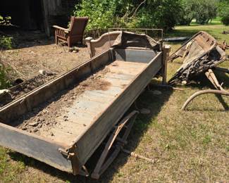 Antique wooden wagon