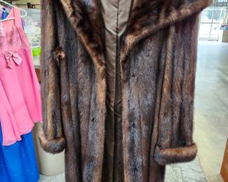 Full length mink coat.