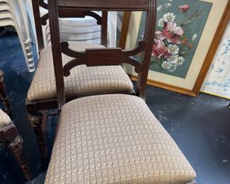 Antique dining room chairs. Set of 6.
