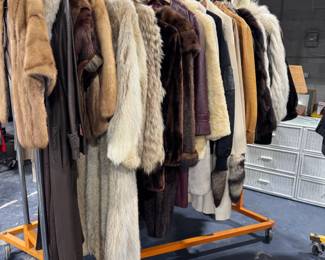 Real and fake fur coats, jackets, stoles and capelets.