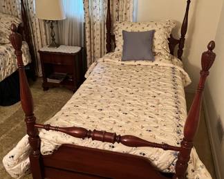 2 Sterling House Mahogany twin bedframes 80 L x 39 W