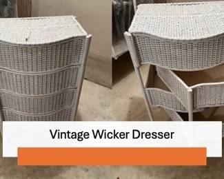 Vintage Wicker dresser
