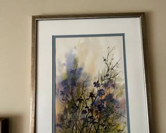 1 Watercolor Field of Wildflowers 17X 21 Zahn