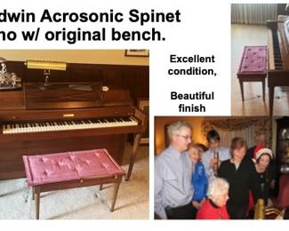 Baldwin Acrosonic Spinet. Midcentury. Gorgeous and in perfect working order
