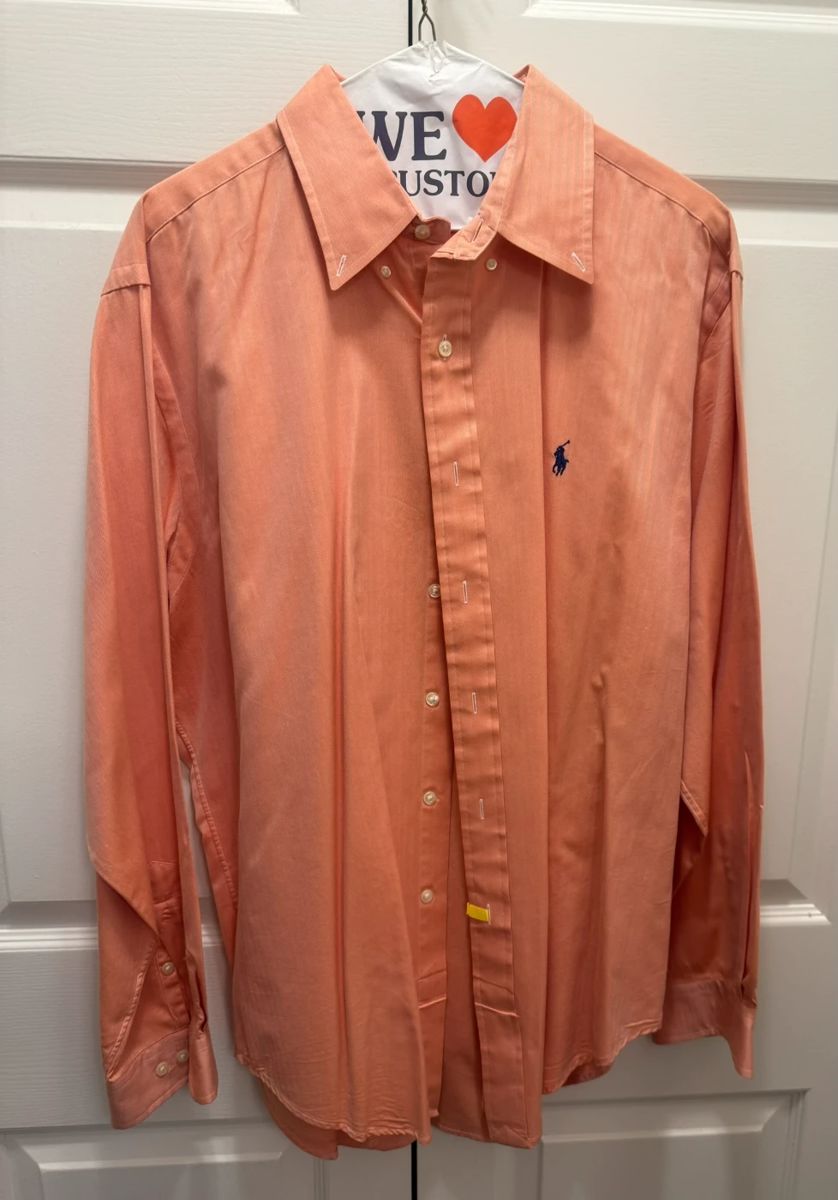 POLO Ralph Lauren Polo Men's Designer Classic Fit Dress Shirt - Peach Size 16-1/2, 34-35.
USA Shipping Only.