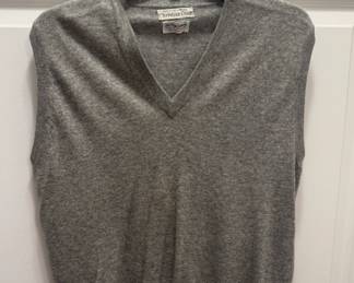 Vintage Sweater Vest - Men's Christian Dior 100% Pure Cashmere Grey Sweater Vest Made in Scotland. 44".
USA Shipping Only.