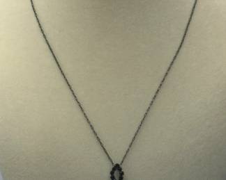 Black Pendant on Dainty 18" chain.
USA Shipping Only.