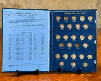 This lot features a Mercury Dime collection, housed in a collector’s album. Seventy (70) Mercury Dimes counted in total with just a few missing as seen in photos.
