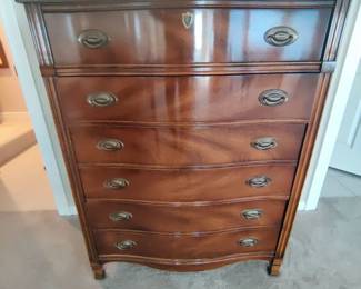 TWO STUNNING QUAILTY AMERICAN WALNUT SOLID WOOD BEDROOM SETS WITH CUSTOM CUT GLASS TOP PROTECTION AND DIVIDERS IN SOME DRAWERS