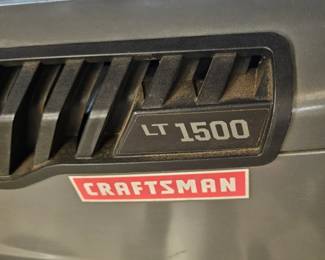 $750 Pre Sale Item - See Sale Description for purchase details. Craftsman LT1500 Riding Mower with Trailer - Mower has front left flat tire. Pic 5 of 5