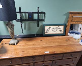 $250 Pre Sale Item - See Sale Description for purchase details. Webb Dresser w/Mirror, 10 drawers -64"w x 19.5"d x 40"h, Pic 2 of 3