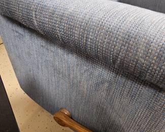 $195 Pre Sale Item - See Sale Description for purchase details. La z boy Blue Recliner/Rocker Small area on left side fabric flaw. See pic, 38.5"w x 40.5"h Pic 3 of 4