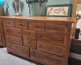 $250 Pre Sale Item - See Sale Description for purchase details. Webb Dresser w/Mirror, 10 drawers -64"w x 19.5"d x 40"h, Pic 1 of 3
