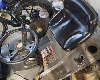 $750 Pre Sale Item - See Sale Description for purchase details. Craftsman LT1500 Riding Mower with Trailer - Mower has front left flat tire. Pic 4 of 5