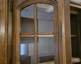 $850 Pre Sale Item - See Sale Description for purchase details. Beautiful solid wood entertainment center, 100"w x 25"d x 82"h. Pic 3 of 7