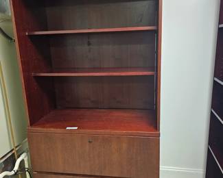$175 Pre Sale Item - See Sale Description for purchase details. Bookshelf with 2 filing drawers/storage, 37"w x 19"d x 69"h Pic 1 of 2
