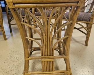 $495 Pre Sale Item - See Sale Description for purchase details. Rattan Table Set includes table & 4 chairs. Picture 5 of 6
