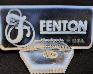 FENTON GLASS SIGN