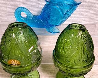 JOHN KEMPLE BLUE DOLPHIN GREEN GLASS FAIRY LIGHTS
