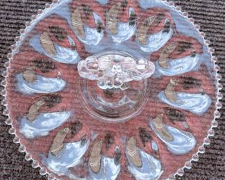 CANDLEWICK EGG PLATTER W HANDLE