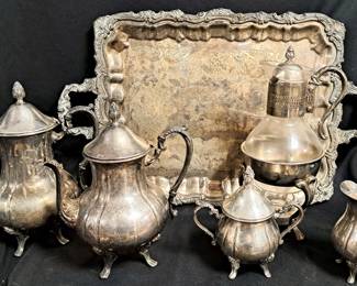 SILVER PLATE TEA SET