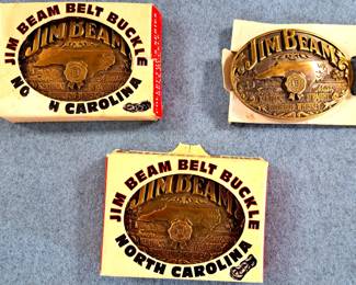 BELT BUCKLES JIM BEAM BRASS