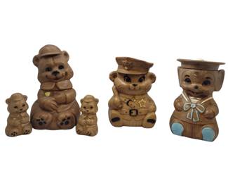 Vintage Winton California Teddy Bear Cookie Jars