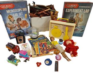 Vintage Toys FP Record Player Barbie Chemistry Sets & More