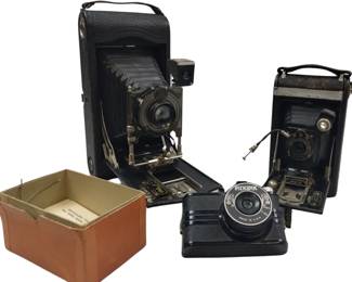 Antique Kodak Cameras Autograph 3A A-120 Good Bellows + Pickwik Candid