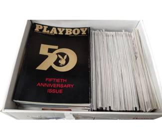 Box of Playboy Magazines 2000s