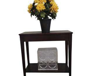 Furniture Plant Stand Wine Table Hidden Storage +Rack Plant