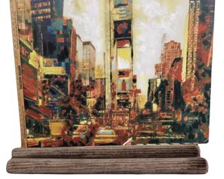 Decor Wall Art Rug 36" City Scene Canvas Pier 1 + Safavieh Carpet & Pad