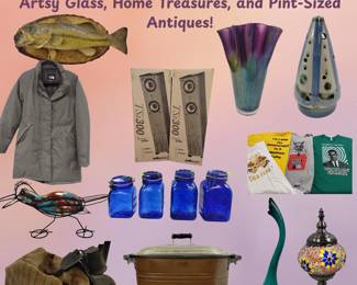 Bid bonanza for Coins, Couture, North Face, Artsy Glass, Home Treasures, and PintSized Antiques