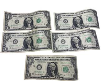 1963B Complete $1 Federal Reserve Barr Note Set
