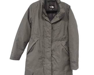 Ladies Winter Coat The North Face Gray Size Medium