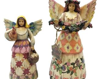 Jim Shore Heartwood Creek Angels ~8" 10"