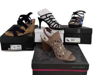 Shoes 4pr 7.5 Ladies Sandals INC Caparros Vince Camuto Boxed Heeled