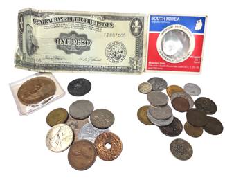 Misc Foreign Non-US Coins & Bill