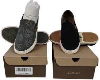 Shoes 2pr 7.5 OLUKAI Pehuea Leather Sneaker Loafers Boxed