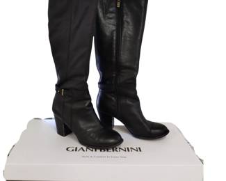 Shoes 7.5 Giani Bernini Boot Equestrian Ellee Black Boxed