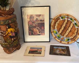 Folk Ceramic And Prints