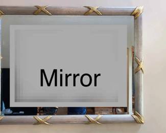 Large Silver Gold Colored Mirror