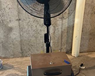 Fan, Lockbox, Rubbermaid Step Stool